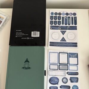 2 items Archer & Olive Frog Notebook and Wonderstruck Planning Stickers new